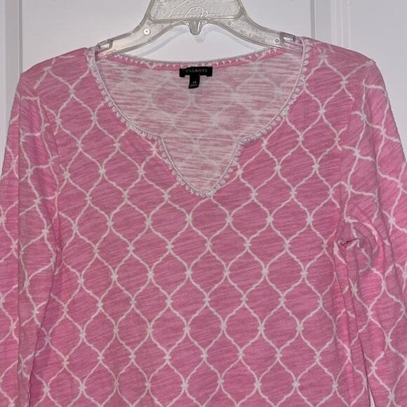 Talbots 3/4 Sleeve Pink Top - Picture 2 of 9